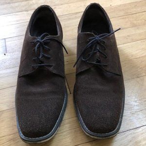 Clarks men's brown suede dress shoes size 11M